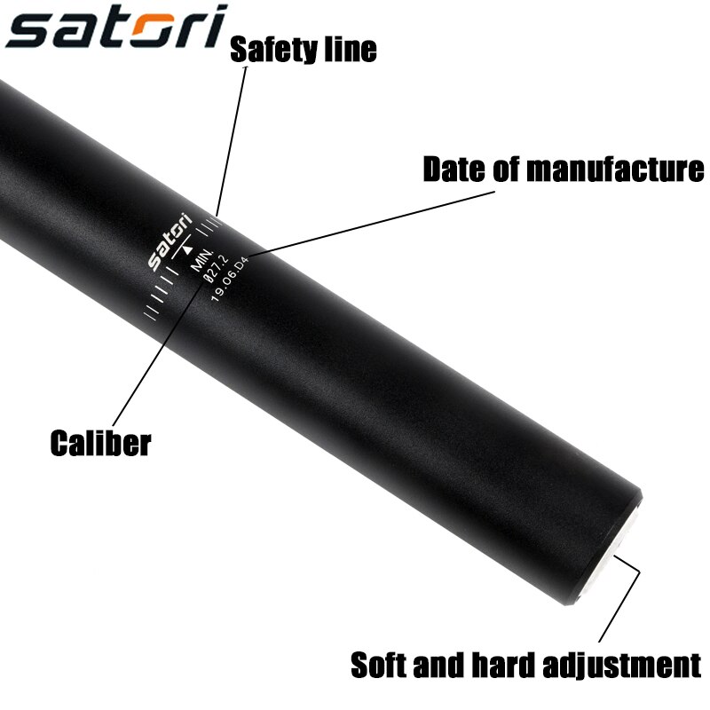 Satori zawieszenie sztyca z amortyzacją 27.2/28.6/30.1/30.4/30.9/31.6mm X355MM Powiększenie siodełko rowerowe Poczta wpadka dla części robić roweru górskiego