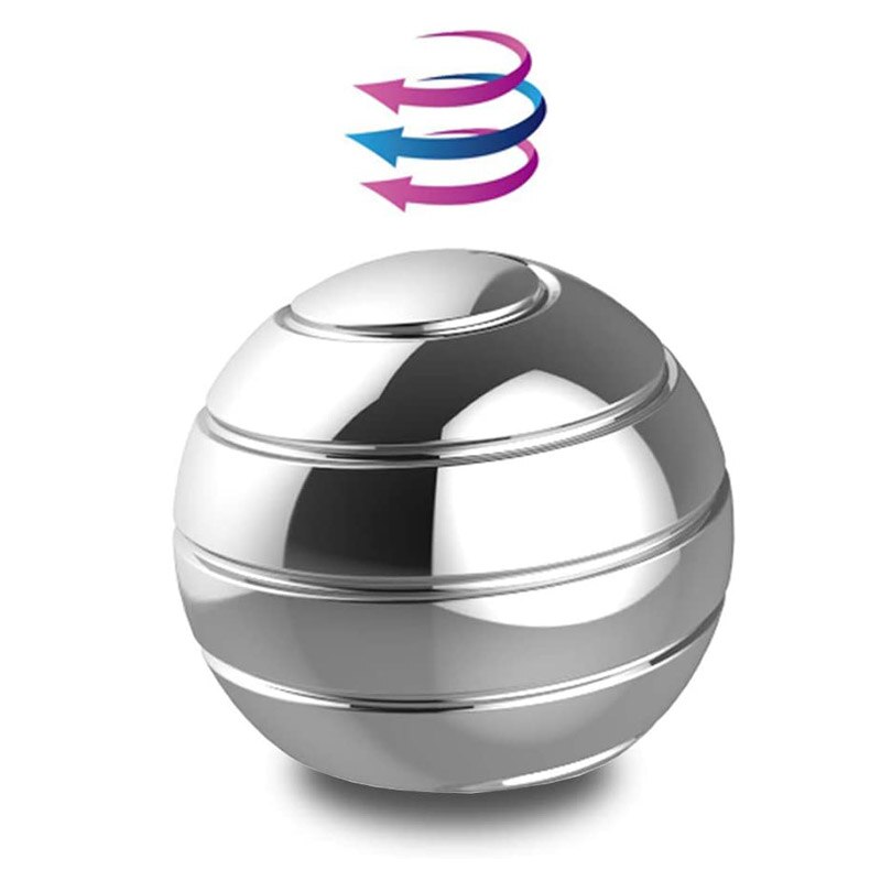 Fidget Spinner Bal Kinetische Bureau Speelgoed Angst En Stress Relief Voor Volwassenen Kids Autismo Zintuiglijke Balle Anti Stress: Zilver