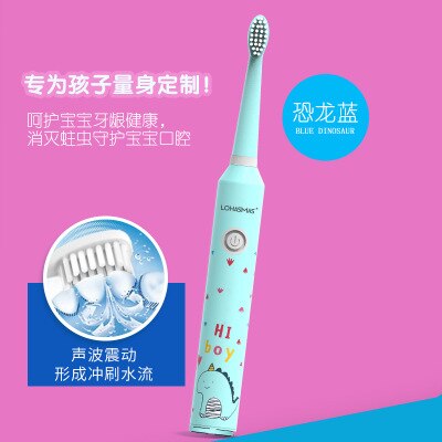 Crianças escova de dentes elétrica para xiaomi mijia sonic escova de dentes criança miúdo automático carregamento sem fio ipx7: blue