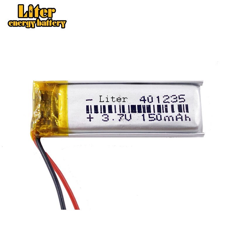 Litro batteria a energia Buon Qulity 3.7 V, 150 mAH, 401235 Polimero agli ioni di litio/batteria Li-Ion per il GIOCATTOLO, BANCA di POTERE, GPS, mp3, mp4