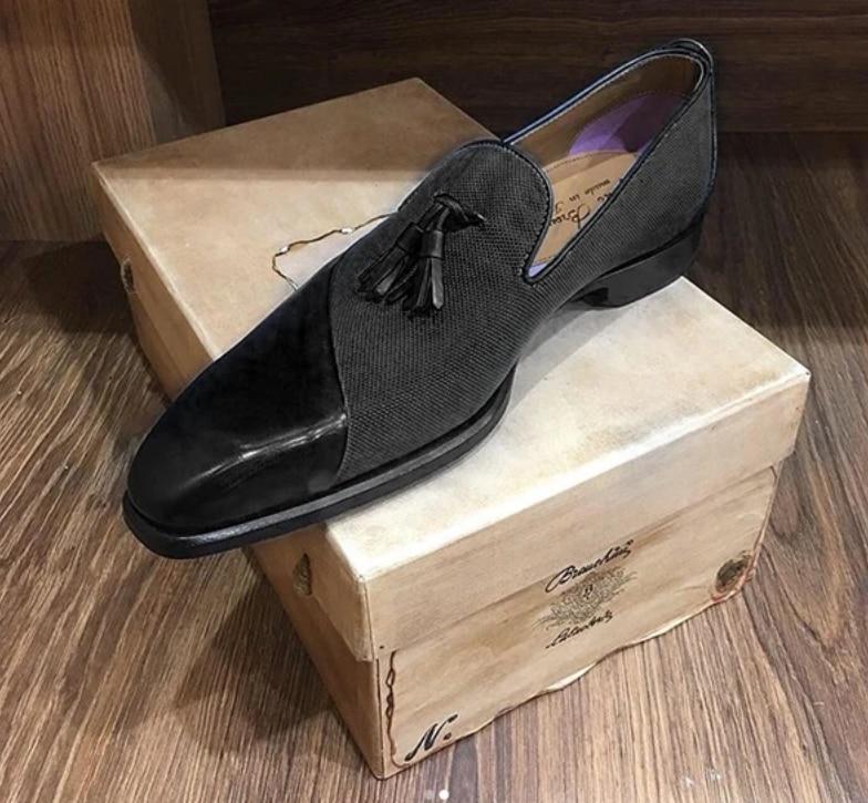 Miesten pu nahkakengät matalakorkoiset hapsut kengät mekkokengät brogue kengät kevät nilkkurit vintage klassikko miesten rento  f88: Musta / 43