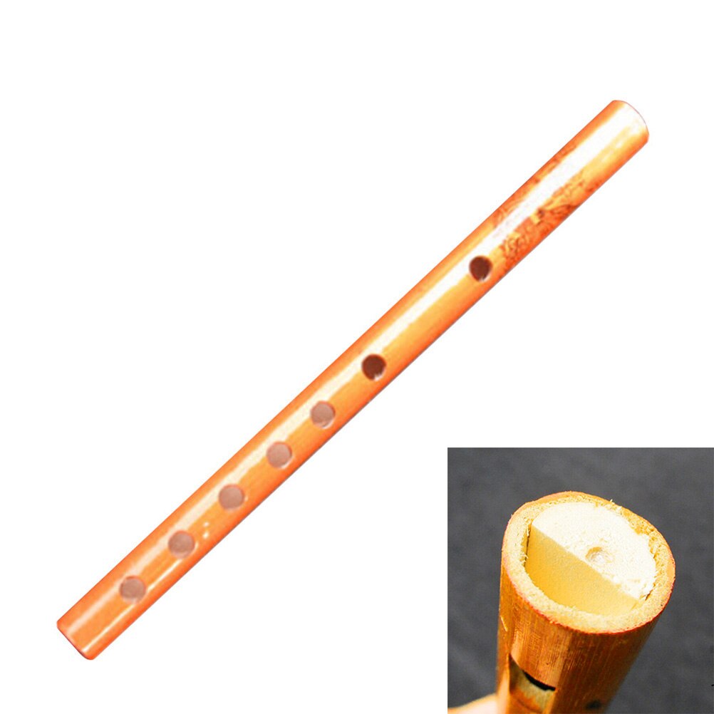1PC IRIN Chinese Traditional 6 Holes Bamboo Flute Vertical Flute Clarinet Student Musical Instrument Wooden Color