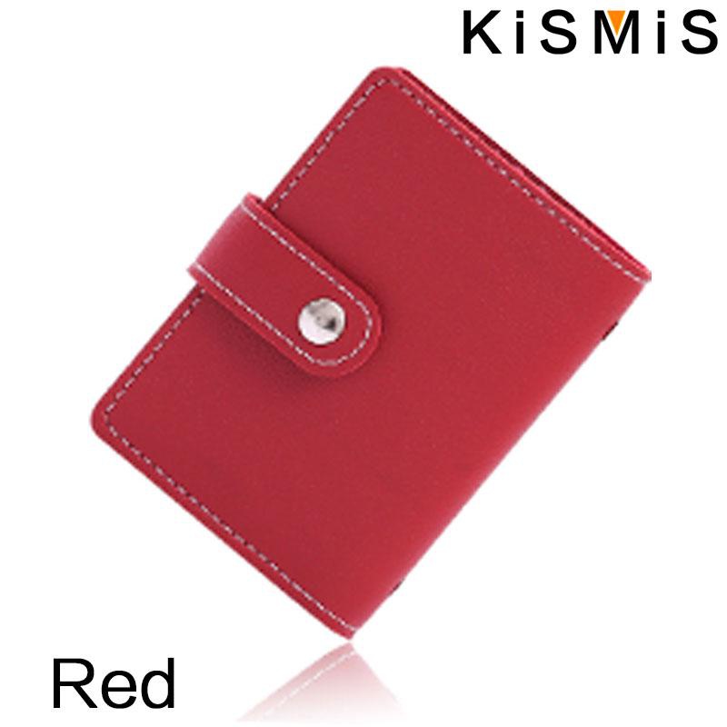KISMIS 1 PC femmes hommes en cuir 26 fentes ID porte-cartes de crédit RFID blocage portefeuille étui sac de poche