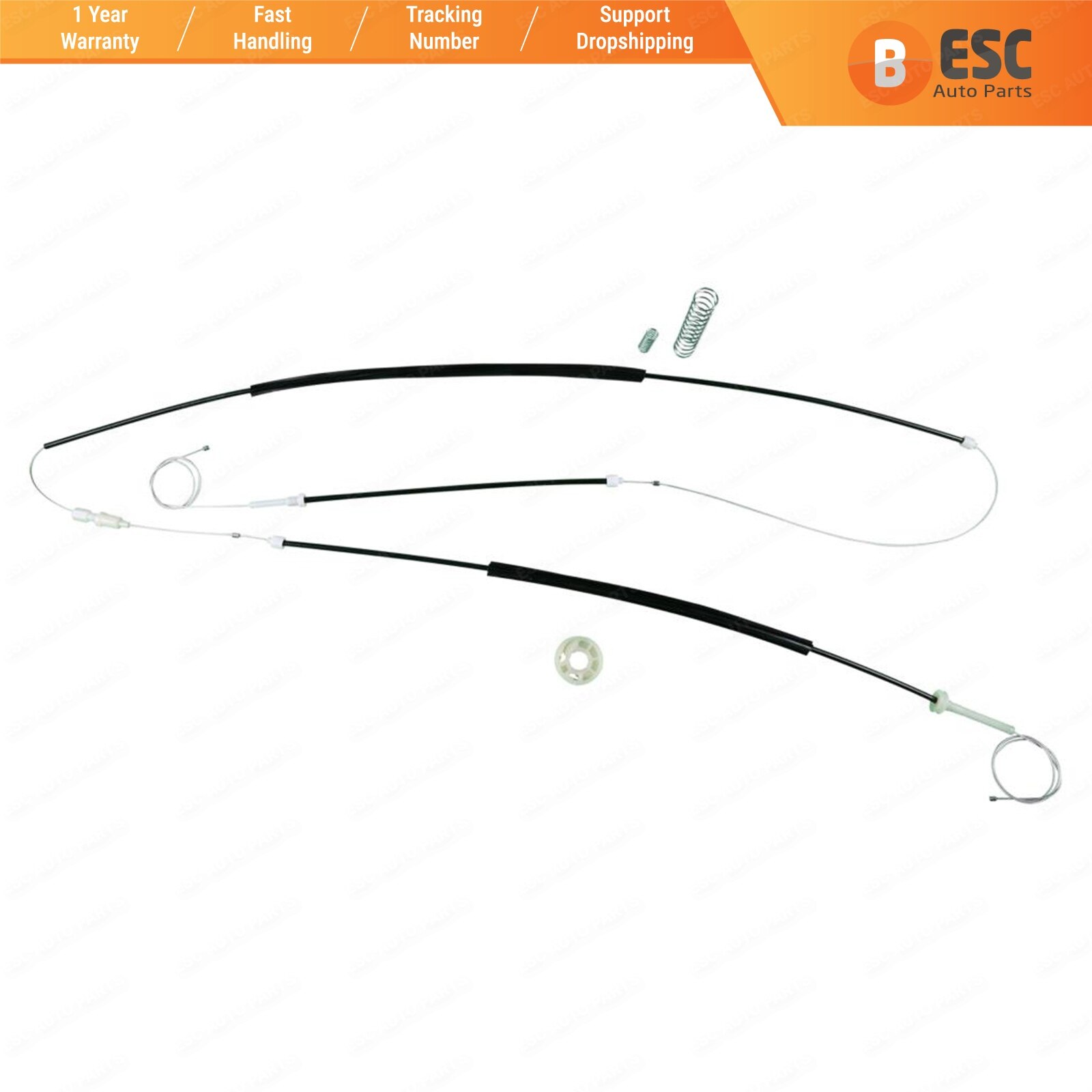 ESC Auto Parts EWR982 Window Regulator Repair Kit Right Door for BMW Mini Cooper First generation (R50/53) 2000–2006