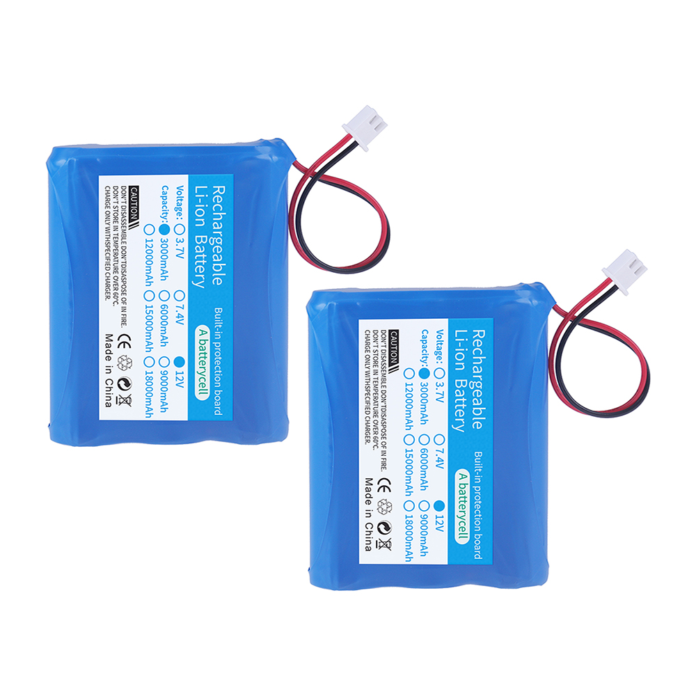 12V 3000mAh / 6000mAh Rechargable Pack For Speaker Flashlight Monitor CCTV Camera Battery 12.6 V 11.1V 18650 Lithium-ion Battery: black