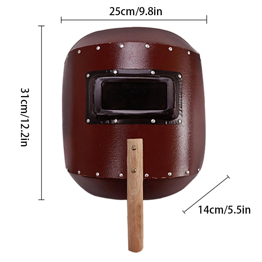 Welding Mask Steel Handheld Waterproof Classical Welding Handheld Helmet For Men Excellent Protection Comfort Provider: A