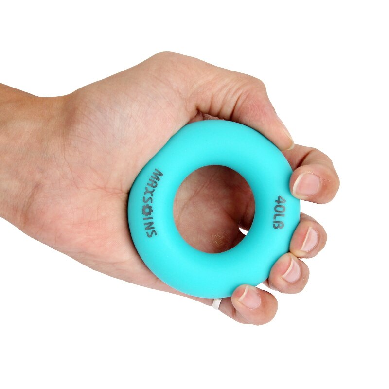 Anillo de silicona de agarre de pinza de mano, banda de resistencia para dedo, ejercicio para muñeca antebrazo, entrenamiento, expansor de mano carpiano: Azul