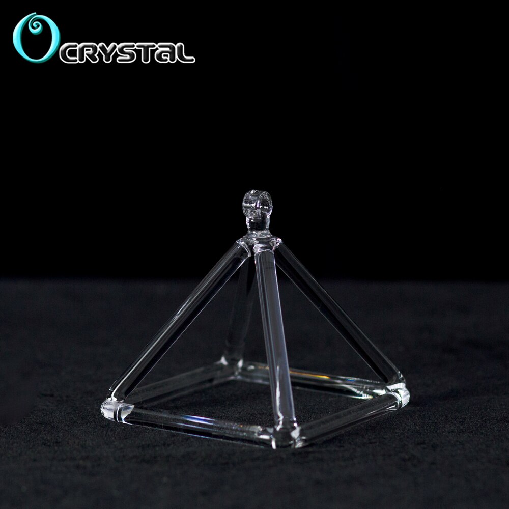 Yoga Bowl Crystal Singing Bowl Triangle Crystal Singing Pyramid One 3 inch with Free Suede Striker