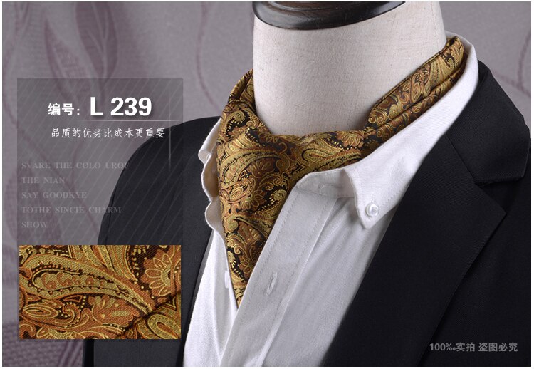 Korean Men's Scarf British Retro Suit Silk Scarf Shirt Neckband Scarf Spring and Autumn and Winter Business Scarf Scarf