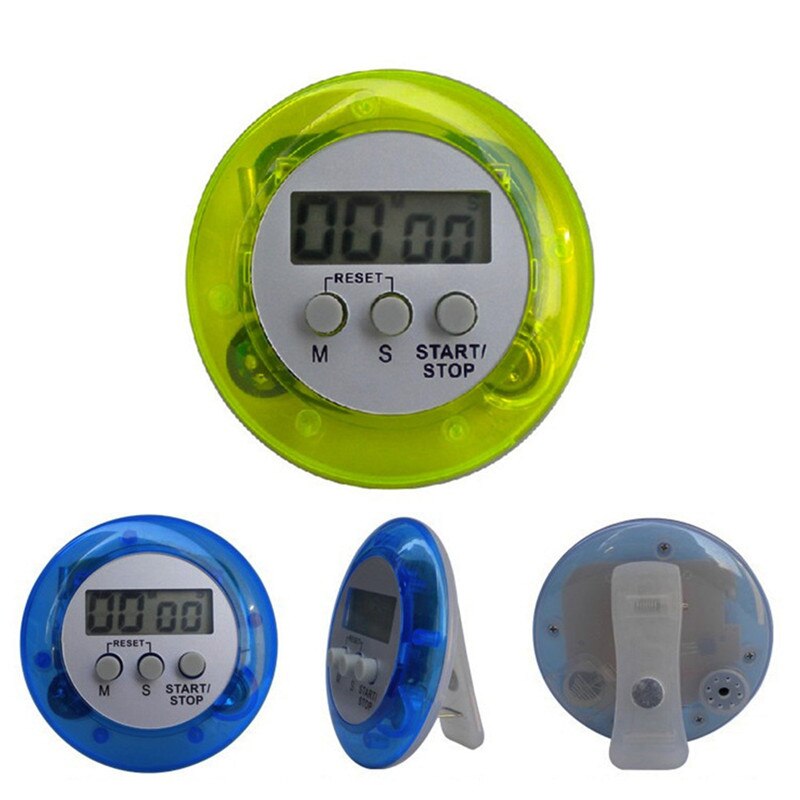 5 Colors Available Digital Alarm Clock Round LCD Digital Kitchen Countdown Timer Alarm With Stand Kitchen Cooking Timers