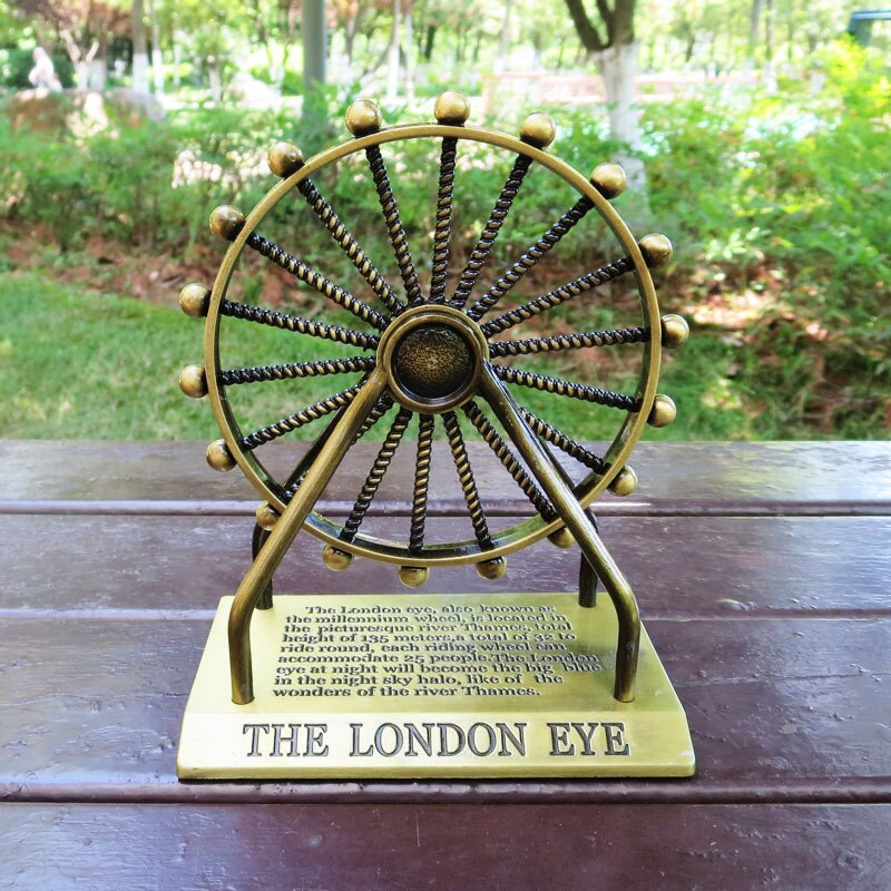 Vintage London Eye Ferris Wheels Model Metal Building Model Crafts DIY Architecture Model Toys for Children Adults 3 Sizes