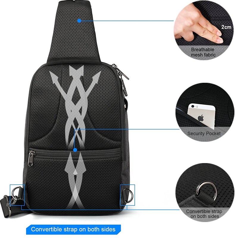 Bolso bandolera antirobo Tigernu, bandolera informal para hombre, bolsa para el pecho, tira impermeable, bolsa de hombro, bandolera, compatible con IPad de 9,7 pulgadas para Adolescente