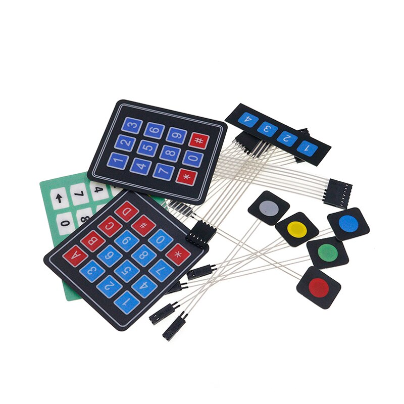 1 2 3 4 12 16 20 Key Button Membrane Switch 1x4 3x4 4x4 4x5 Keys Matrix Array Keyboard Keypad Control Panel DIY Kit For Arduino
