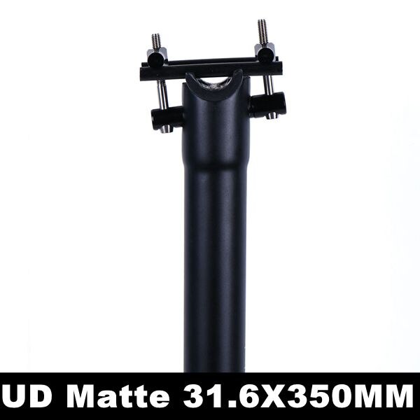 Ulterlight titanium schroef mat zwarte carbon zadelpen mtb/racefiets zadelpen 27.2/30.8/31.6mm 300/350/400mm: Ud mat 31.6 x 350mm