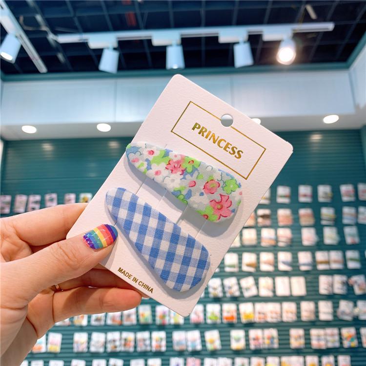 Koreaanse Kinderen Bloemenprint Haarspeld Meisje Bloem Bangle Side Haarspeld Baby Plaid Water Bb Clip: 5