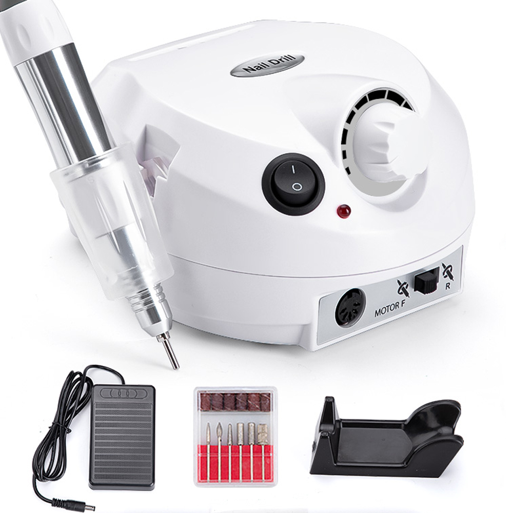 35000/20000RPM macchina per Manicure trapano per unghie fresa per Manicure accessori per Pedicure strumento per Nail Art punta per trapano per unghie: 202-White