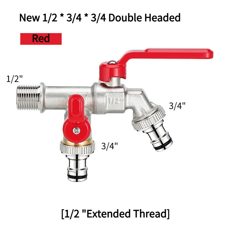 Outils de jardin robinet d'eau en laiton 1/2 "extérieur et intérieur utilisé levier marche/arrêt facile poignée robinets d'alimentation d'arrosage robinet à tournant sphérique: Violet