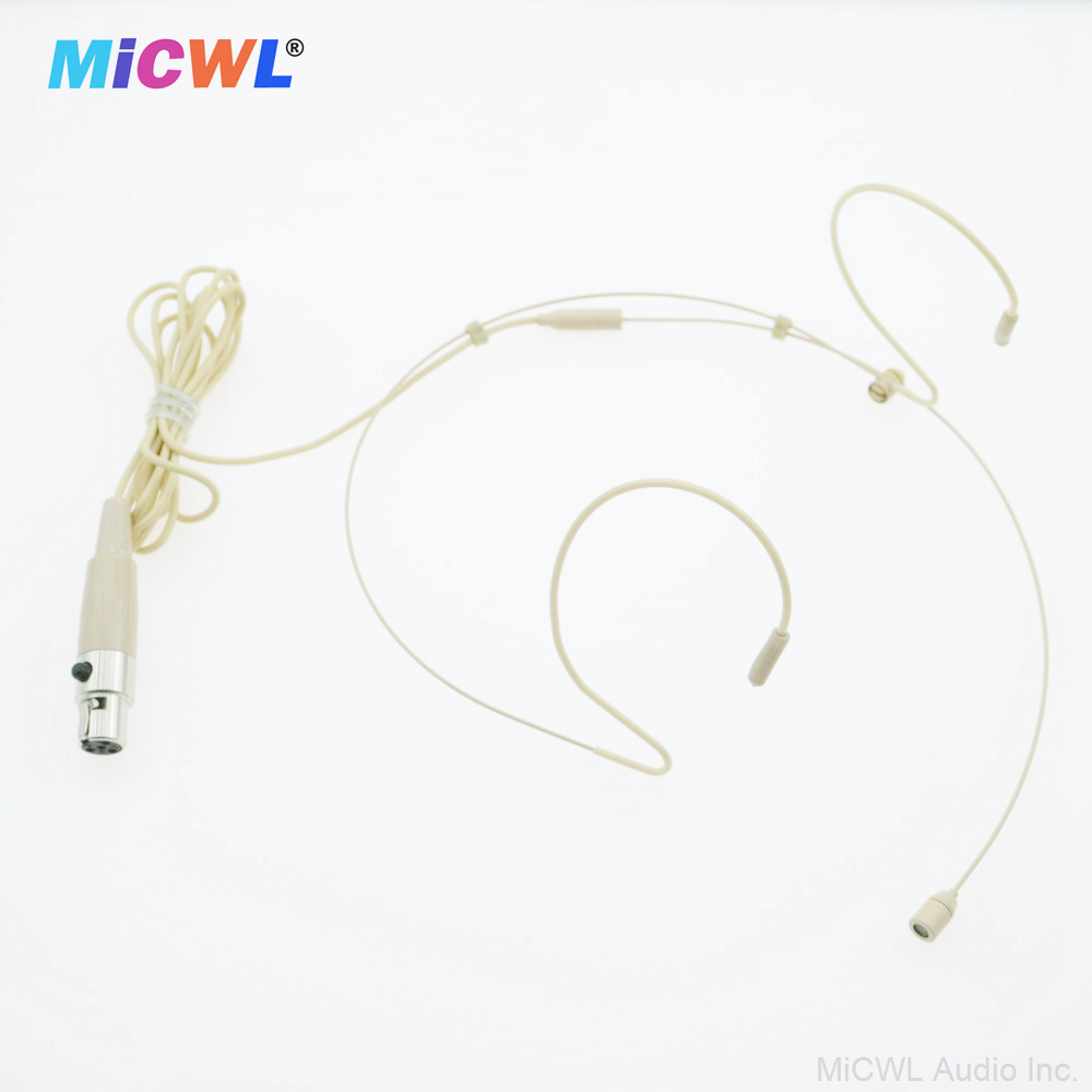 Beżowy HM200 ukryty Mini mikrofon z podwójnym zestaw słuchawkowy dla Shure Sennheiser AKG MiPro Audio-Technica Wirelss etui z suwakiem z paskiem