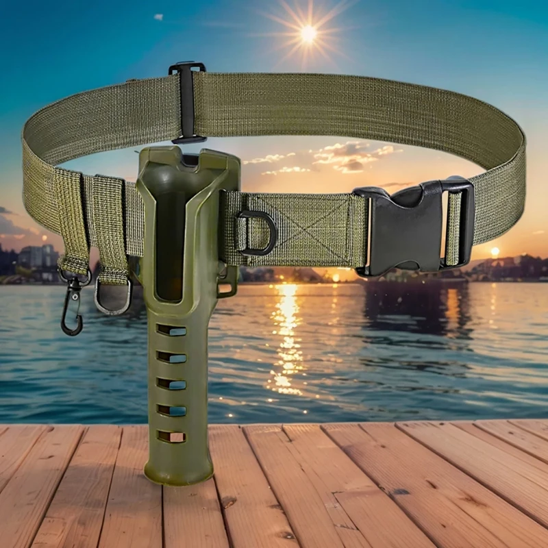 Vissen Waden Riem Hengel Houder Verstelbare Waadvogel Vissen Taille Riem Voor Spinning Casting Vliegvissen Vistuig Accessoires