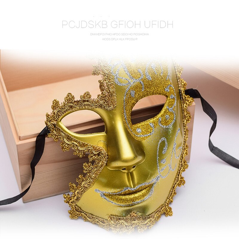 Golden Silver Masquerade Mask Male And Female Princess Half Face Mask Baron Knight High-End Mask Wrap Side Catwalk Mask