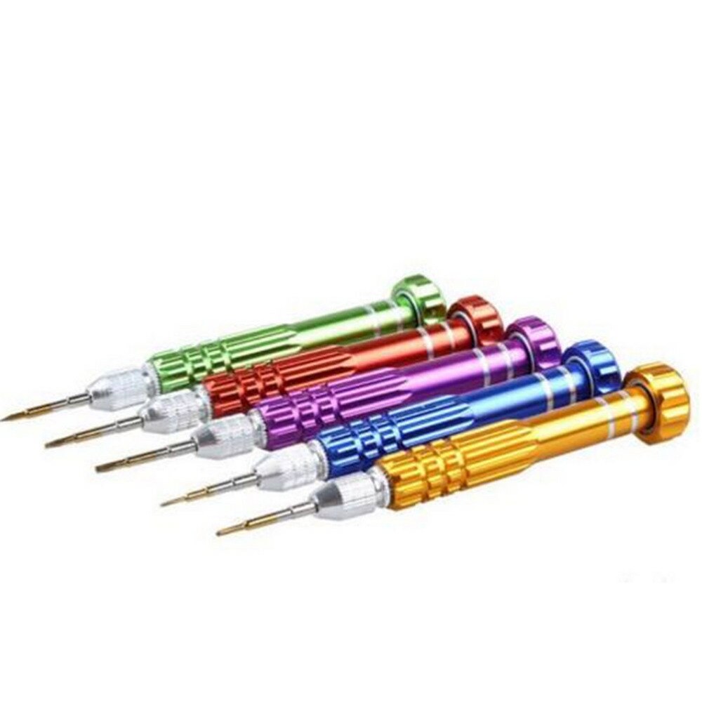 Juego de destornilladores QPtools 5 en 1 de aleación de aluminio de precisión para Iphone Samsung Galaxy, herramienta de desmontaje para reparación de teléfonos inteligentes