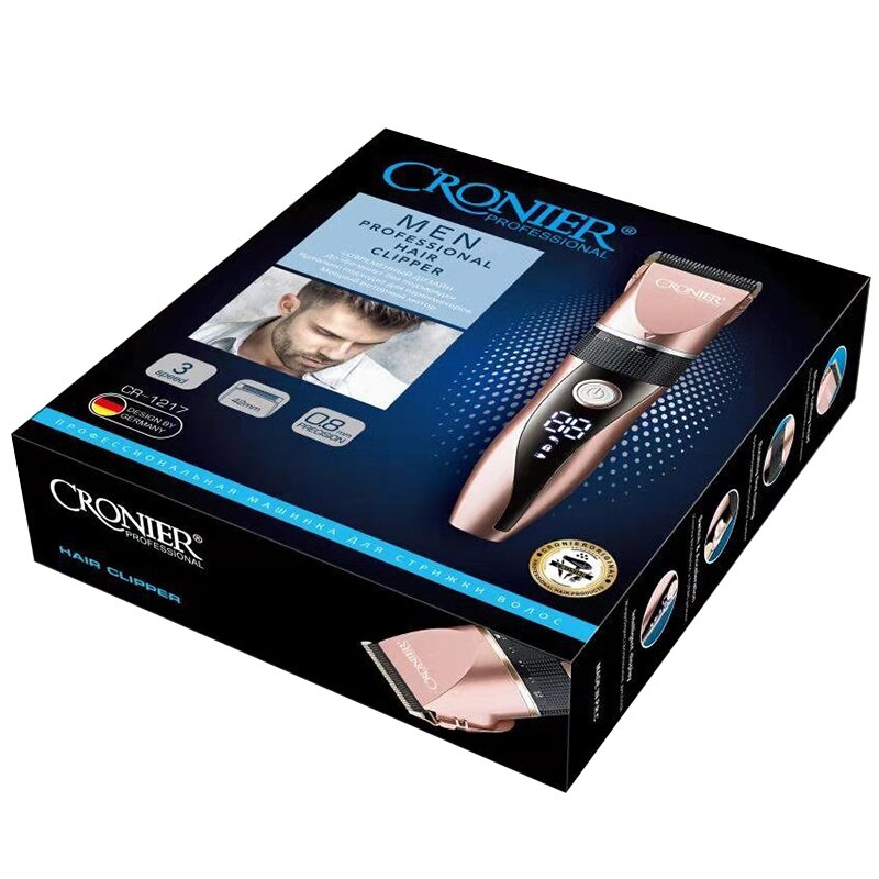 adjustable barber shop usb electric rechargeable LED hair trimmer for men powerful hair clipper hair cutter machine