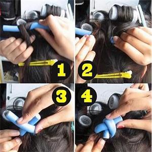 Hair Rollers Soft Foam Anion Bendy Hair Rollers Curlers Cling 5 Pcs Hair Styling Tools Soft Foam Rollers Tool DIY Easy