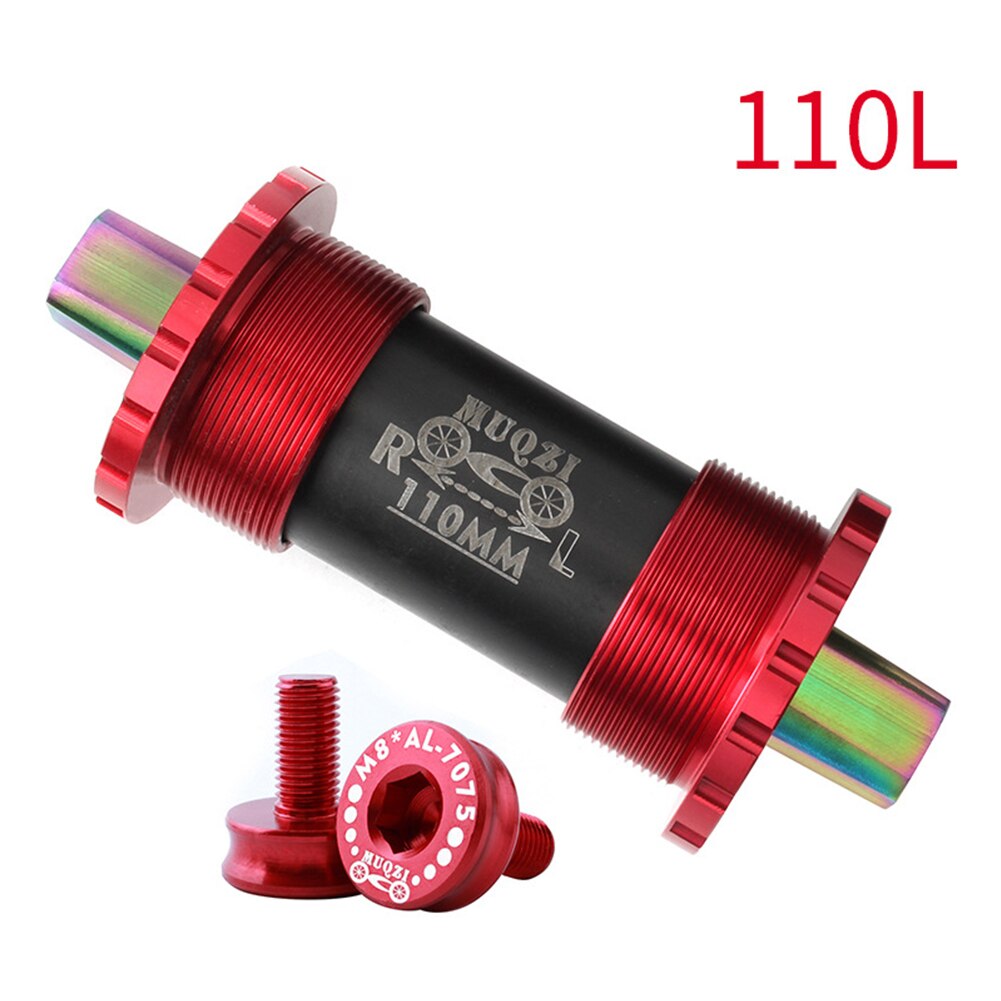 Titanium Alloy Bike Bottom Bracket 103/107/110/113/119/122mm Mountain Bike Road Bike Bottom Bracket Bicycle Parts: Red