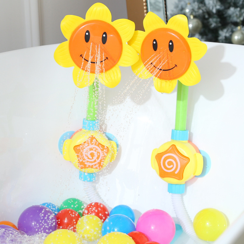 bebé baño juguete bañera girasol ducha grifo Spray agua natación baño juguetes para niños agua divertida juego