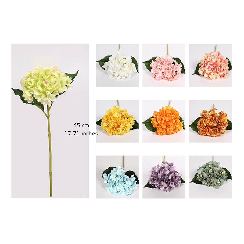 Erxiaobao Kunstbloemen Goedkope Zijde Hortensia Boeket Thuis Indoor Bruiloft Herfst Bloemen Decoratie Accessoires Vallen Decor
