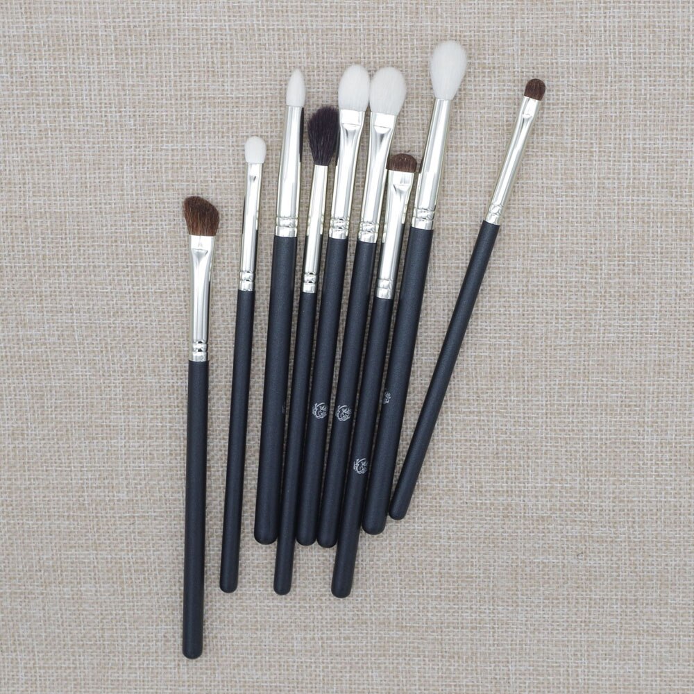 Pincel de maquillaje hecho a mano, mezcla de sombra de ojos, pelo de cabra Saikoho, pelo de caballo, herramientas cosméticas, juego de pinceles de maquillaje