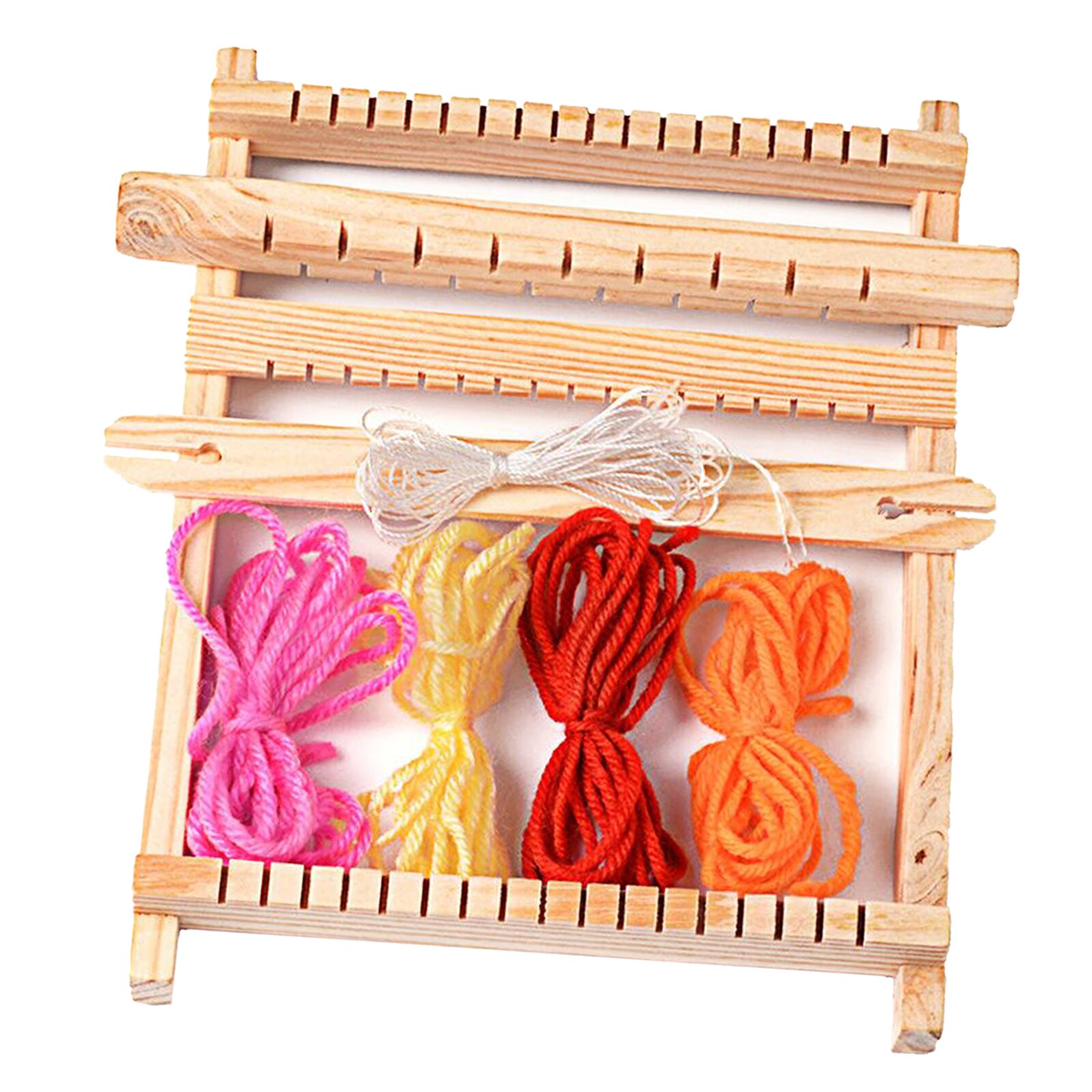 Kit de tapiz de telar tejido para pared, 9,1 "X 2,8", marco de madera artesanal