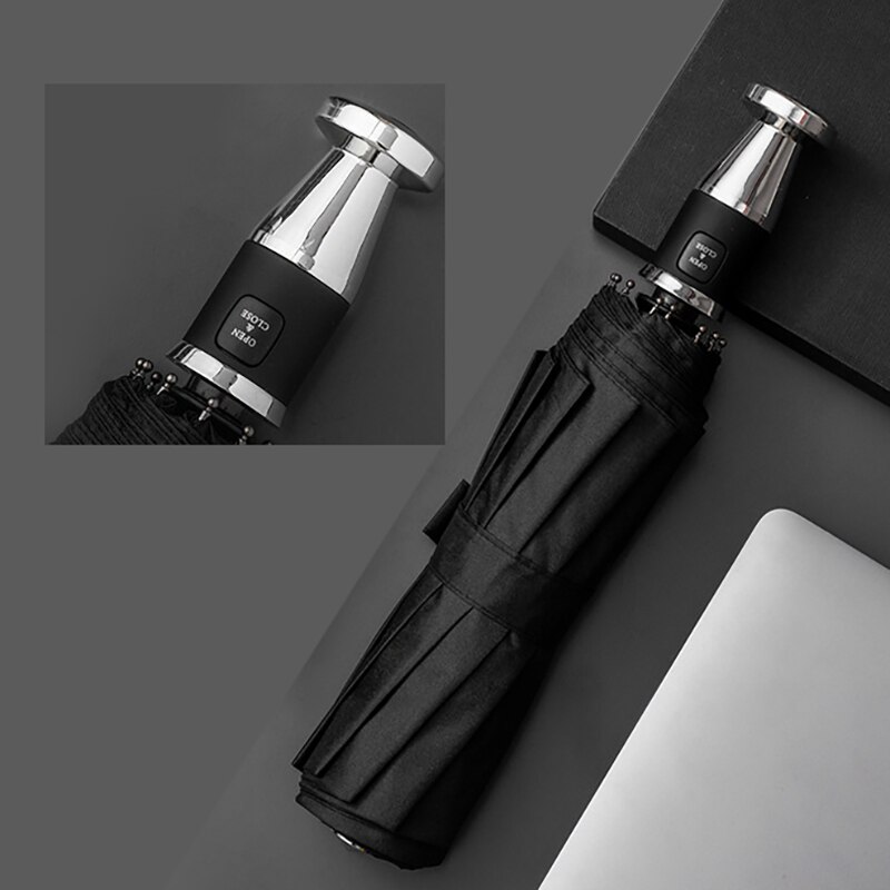 -Windproof Double Automatic Folding Umbrella for Car Umbrellas Parasol Car Interior Car Emergency Glass Window Breaker