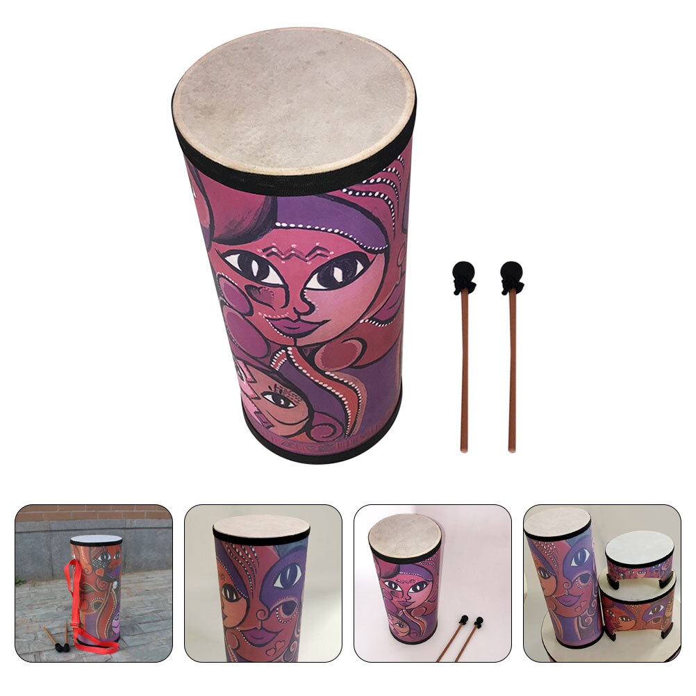 1 Set Unique Ethnic Indian Drum Indian Drum with Mallet Children Teaching Aid