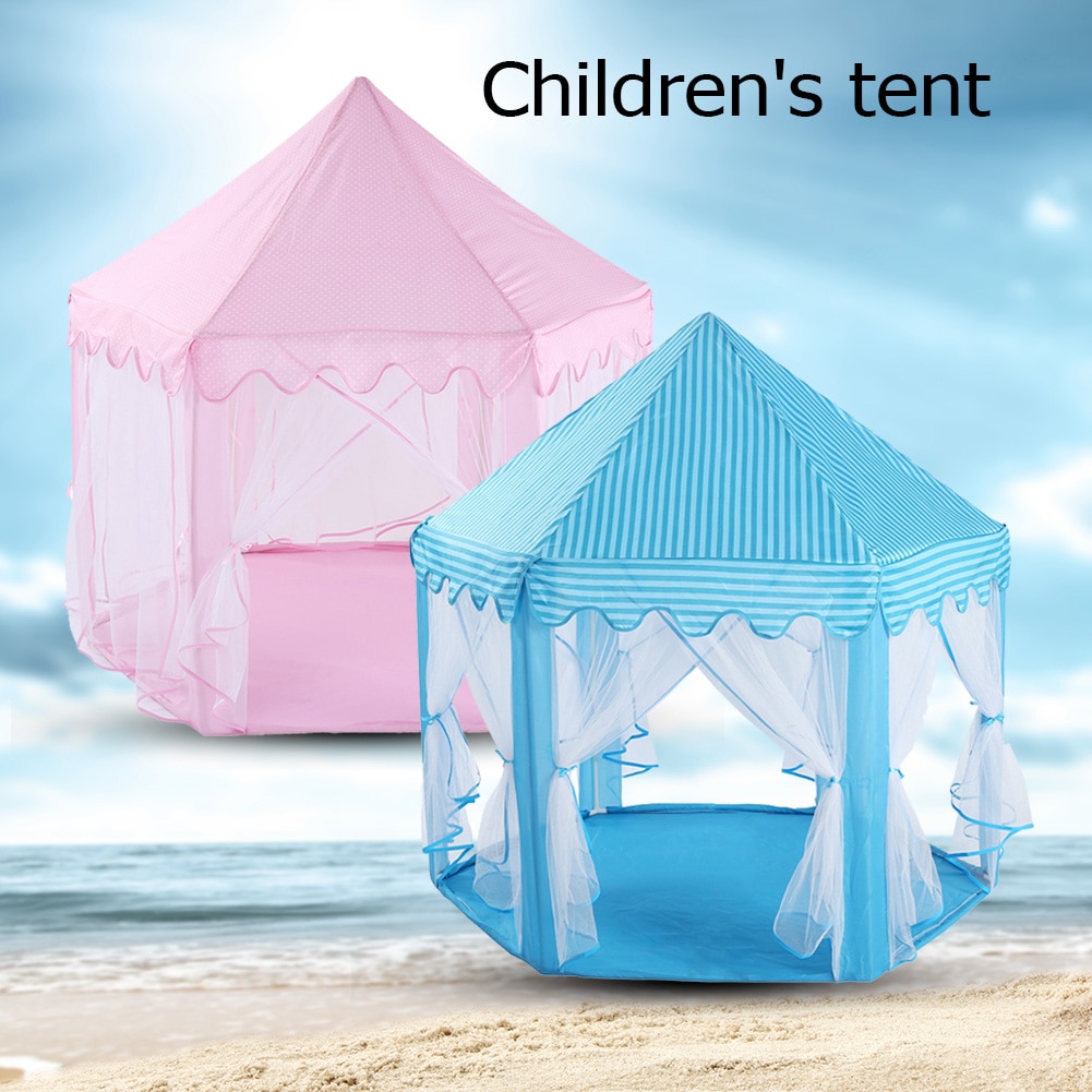 Children Princess Castle Tent Garden Folding Play Tent Lodge Kids Playhouse