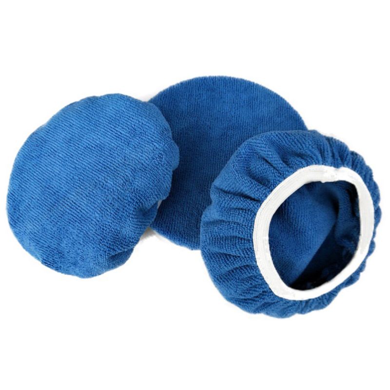 5pcs Polishing Bonnet Buffer Pad Microfiber Bonnet Car Polisher Pad Cover for Car Paint Care 5-6" 7-8" 9-10" 3 Sizes: B-1