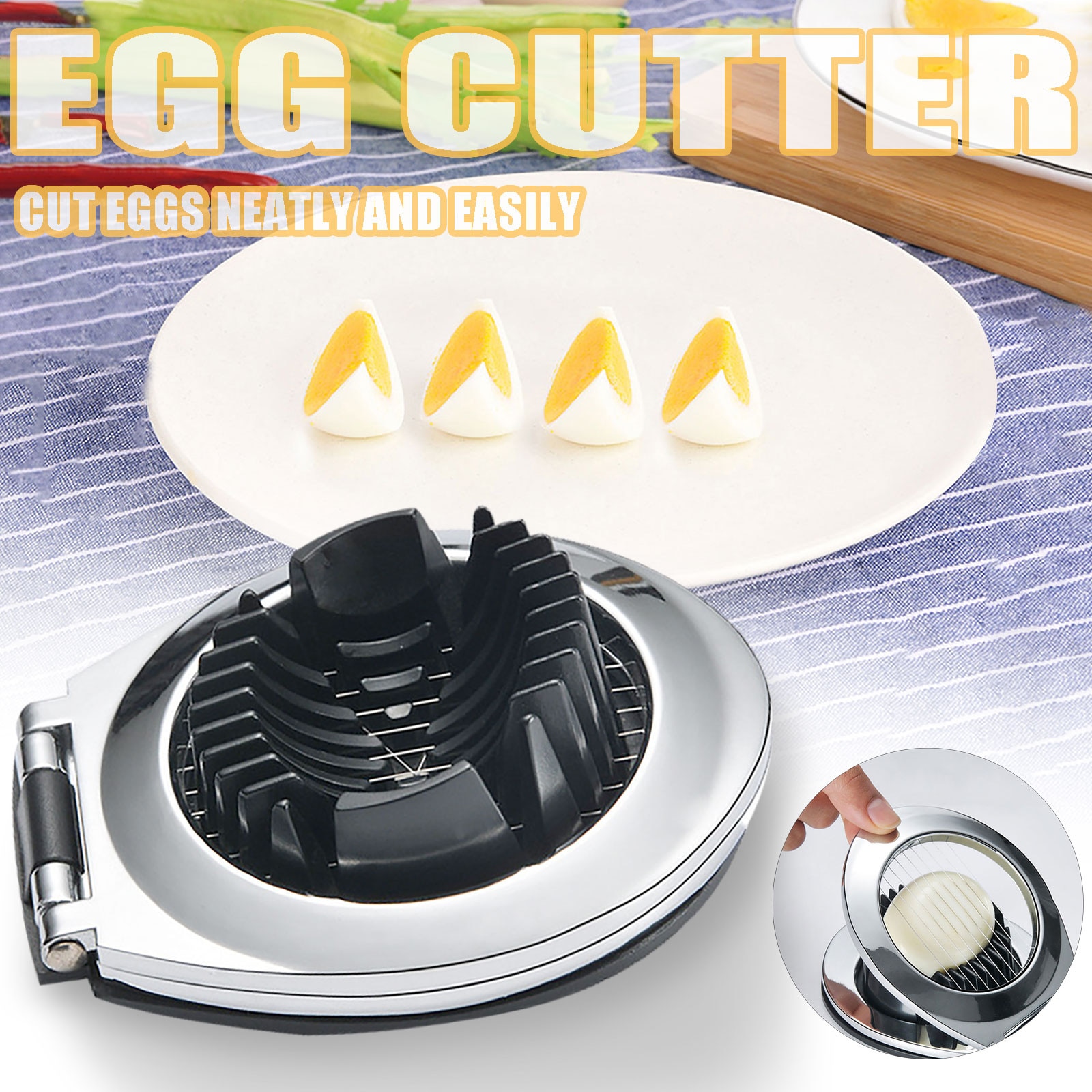 Keuken Accessoires Eieren Slicers Rvs Eieren Hardgekookte Metalen Tomaat Cutter Chopper Для Кухни Посуда Cocina