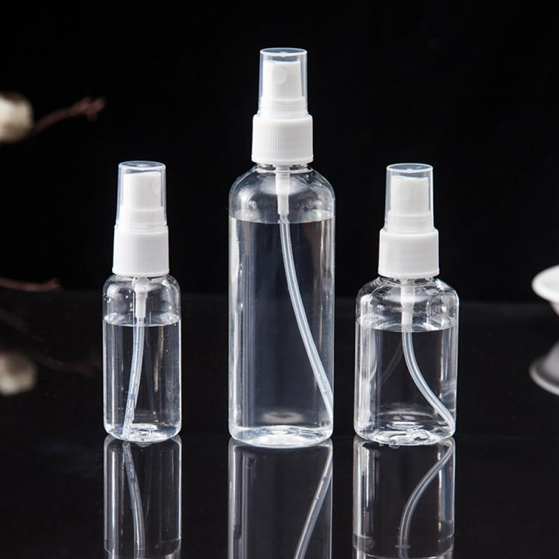 1PCS 30ml 50ml 75ml Portable Plastic Spray Bottle Travel Makeup Refillable Transparent Plastic Perfume Spray Bottle Home Storage