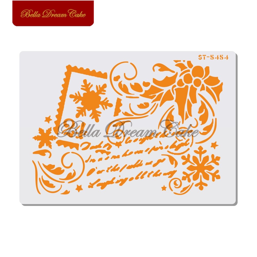 French Words Teapot Car Cake Stencil Layering Plastic Stencils Painting Drawing Stencils Template Cake Decorating Tool