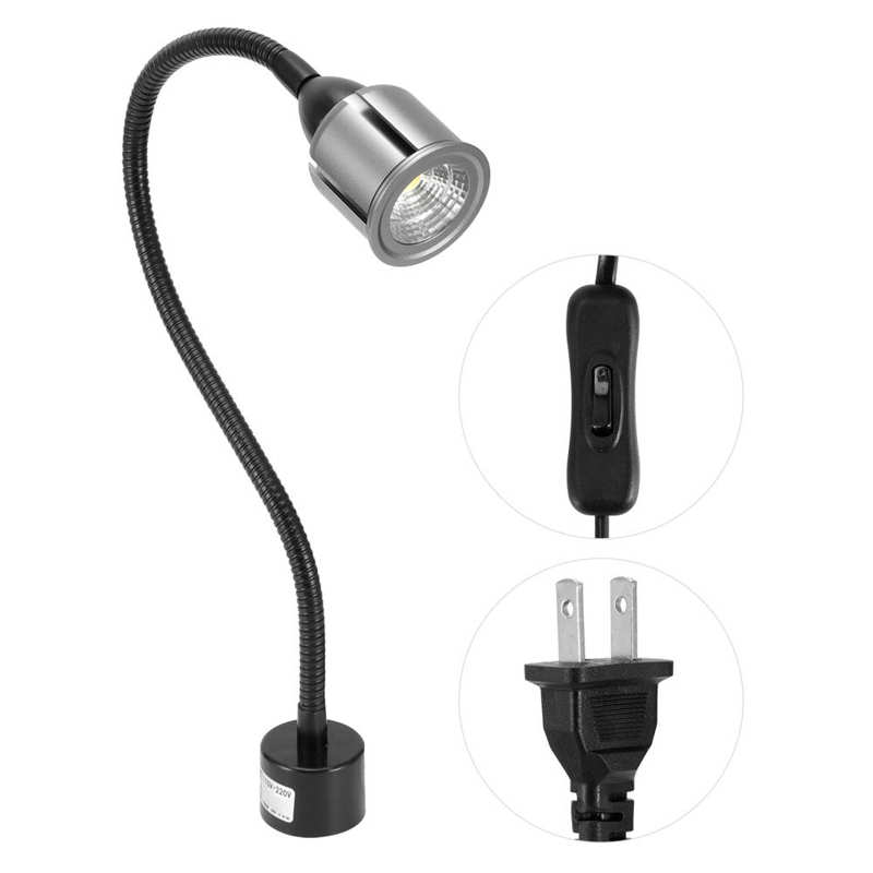 Led Werklamp Met Magnetische Base Zwanenhals Lamp Voor Cnc Machine Auto Reparatie Ons 110-220V