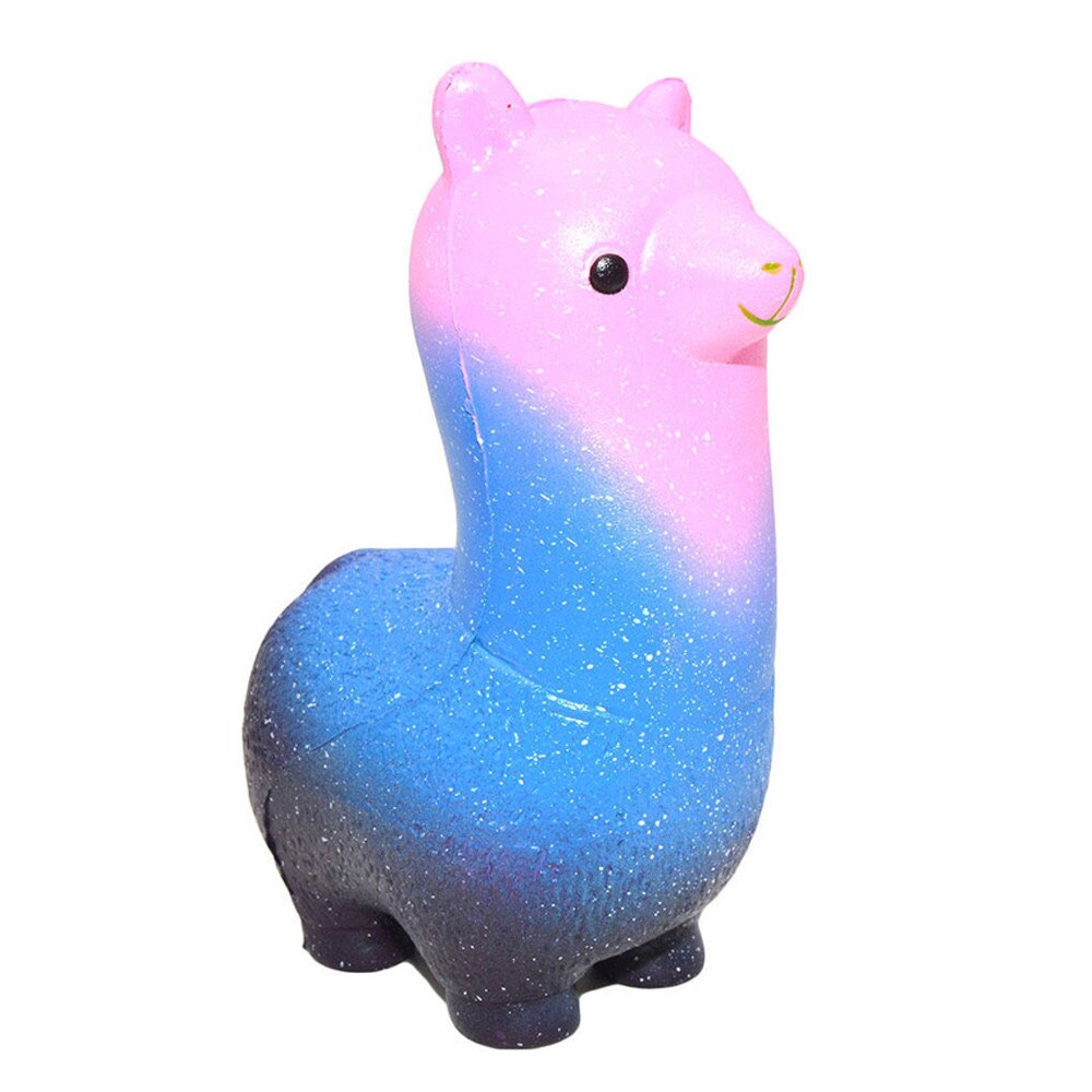 Squishy regnbue alpaca telefonremme langsomt stigende bolle charms legetøj