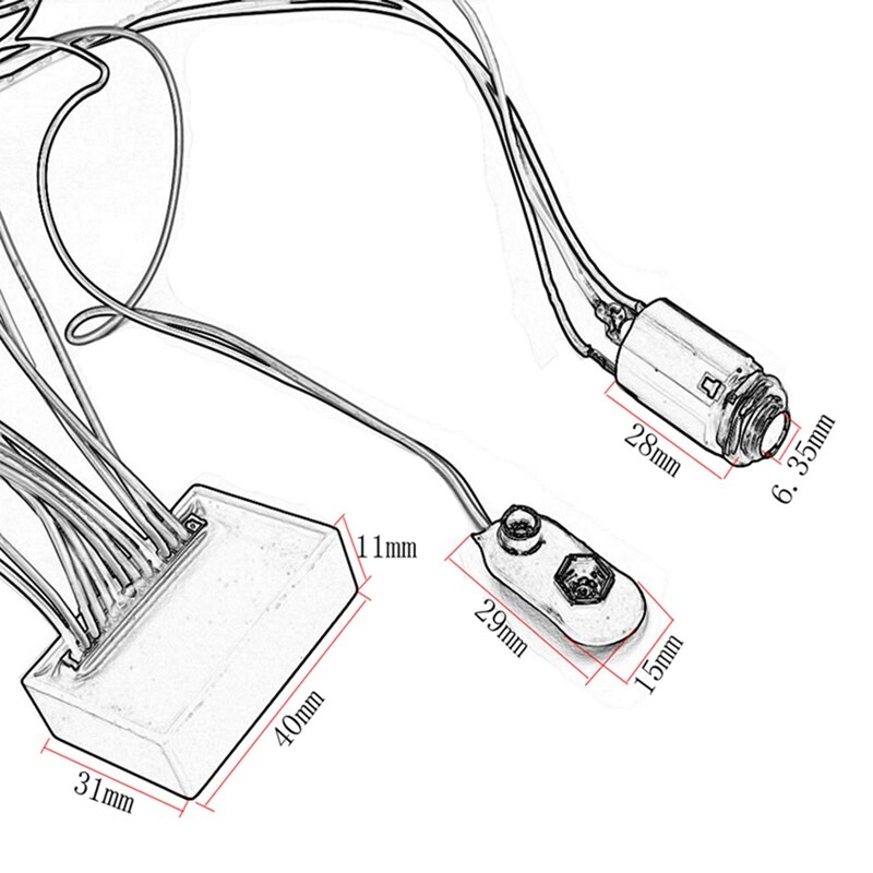 3 Band Equalizer EQ Preamp Circuit B Guitar Tone Control Wiring Harness and JP Pickup Set for Active B Pickup