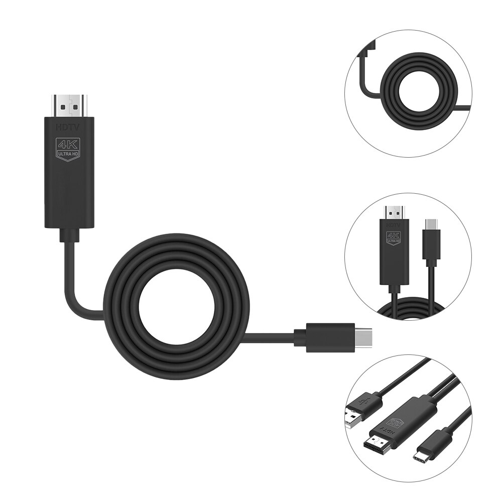 USB Adapter Cable for Tablet Laptop Mobile Phone Type-C 3.1 to Video Adapter