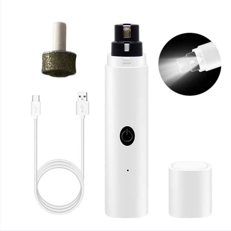 Dog Nail Grinder for Small Large Dogs Nail Clippers LED Light Pet Cat Paws Nail Cutter USB Rechargeable Pet Grooming Supplies