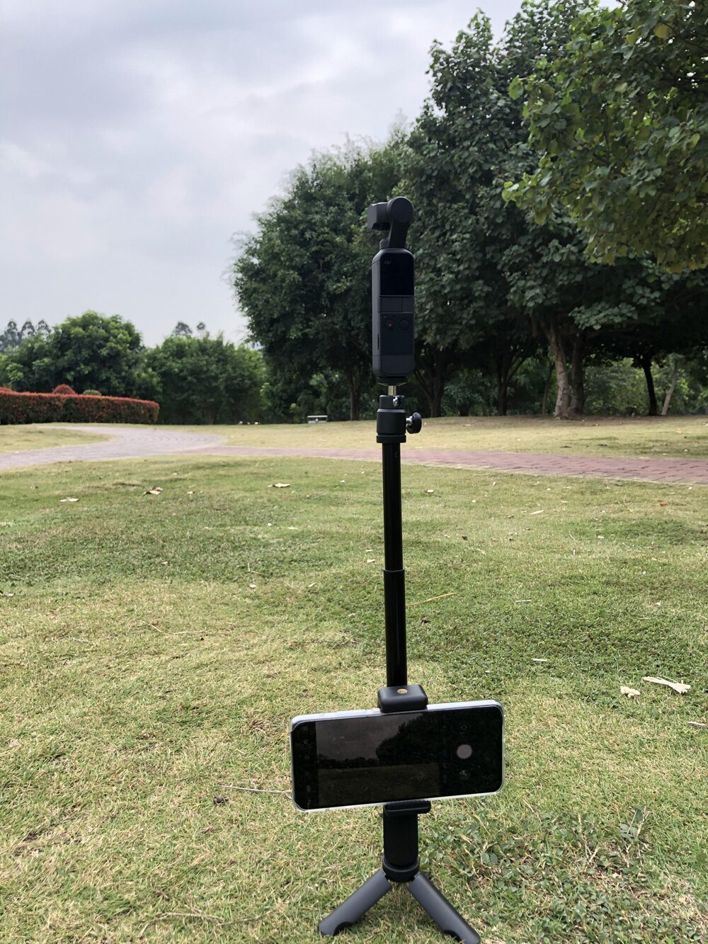 Selfie Stick Extension Pole Stick tripod For DJI Pocket2 Folding Stabilizer Rod Monopod gimbal Holder clip 1/4inch Screw Mount