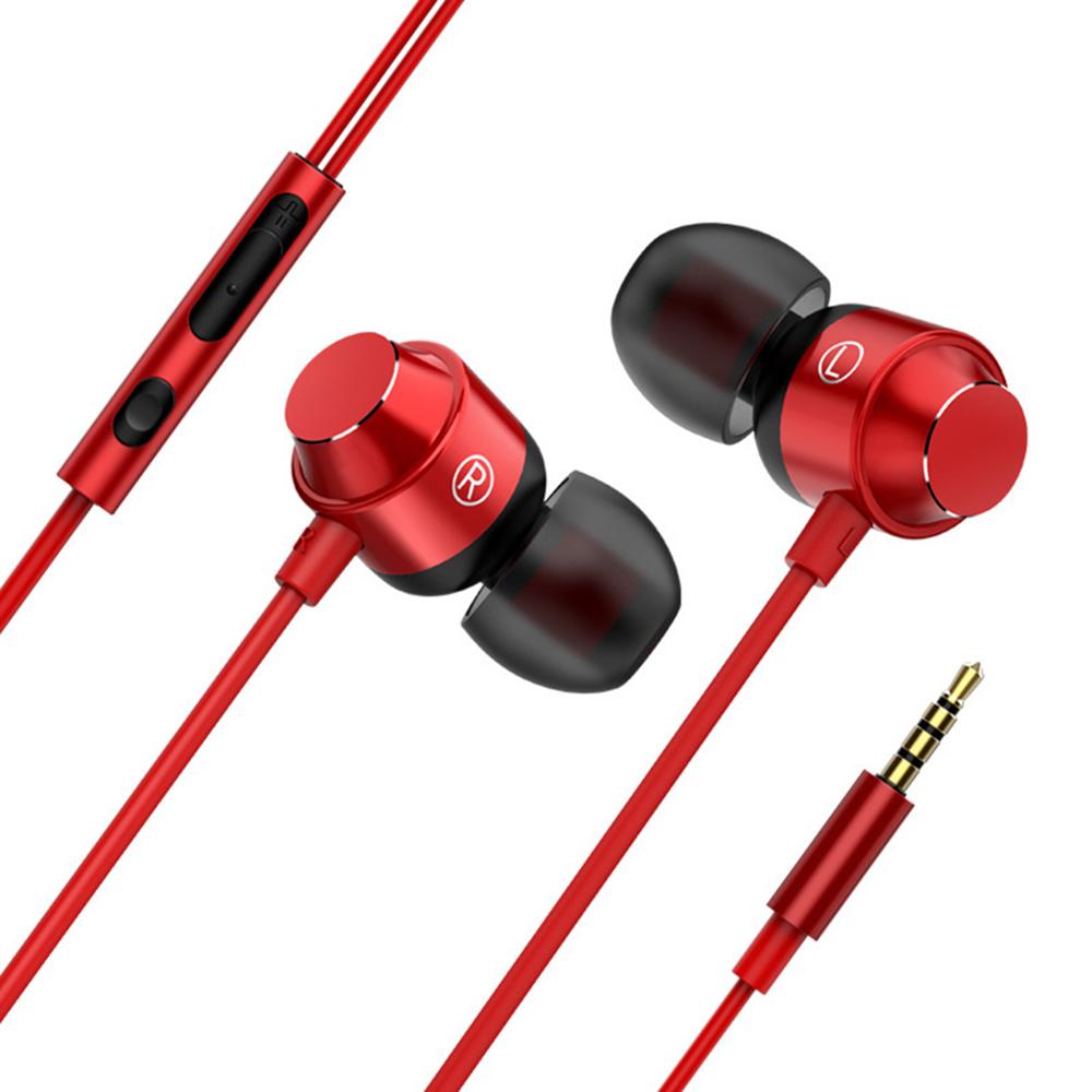 Erilles In-Ear 3.5 Mm Koptelefoon Metalen Magnetische Oortelefoon Met Microfoon Wired Stereo Oordopjes Subwoofer Koptelefoon Muziek Hifi Headset