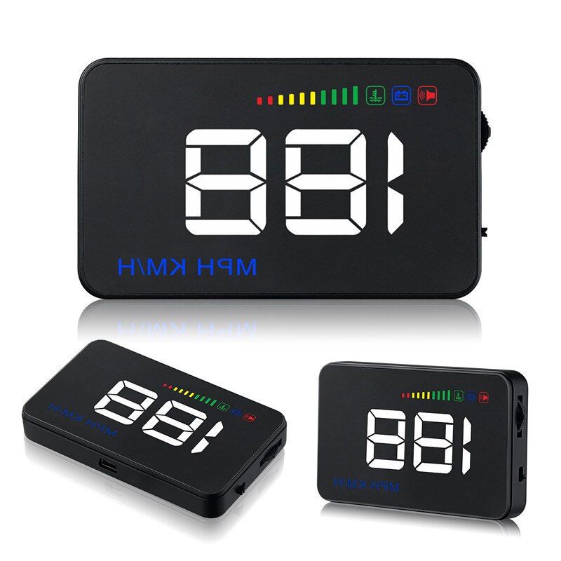 A500 3.5 Inch Car HUD Head Up Display Speedometer OBD2 OBDII OBD Auto Projector Parameter Display With Overspeed Warning
