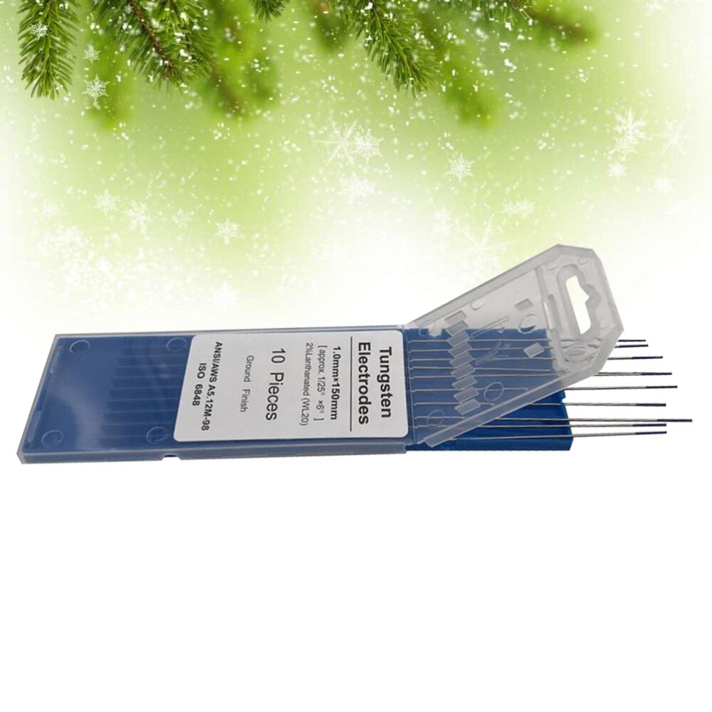 10pcs/1 Bag TIG Welding Tungsten Electrodes 2% Lanthanated WL20 Tungsten Electrode Welding Rods (1.0MM x150MM): Silver 11