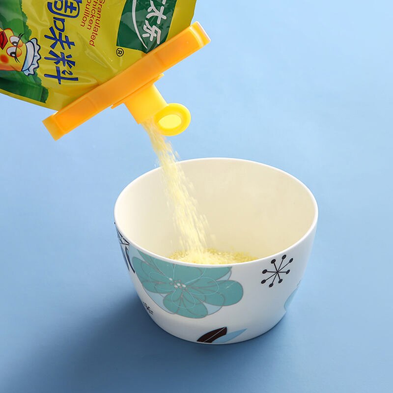 Genanvendelig poseclips snack opbevaring af frisk mad forsegling mini vakuumforsegler køkken madclips med spraydyse af hætte