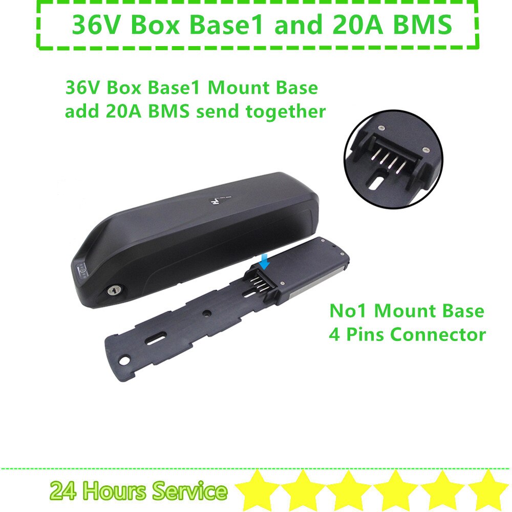 40 50 52 56 pcs 18650 cells Hailong Hailong1 Ebike Battery Case 24V 36V 48V 52V Down Tube Shark Electric Bike Battery Box: 36V No1 Base 20A BMS